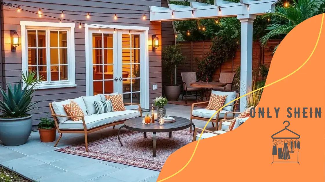 How to style your patio with Shein furniture
