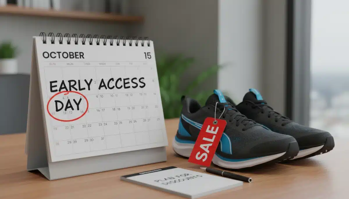 Calendar marking early access day for sales