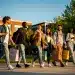 Students enjoying fashion savings on campus