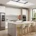 Modern kitchen with smart appliances and sustainable features