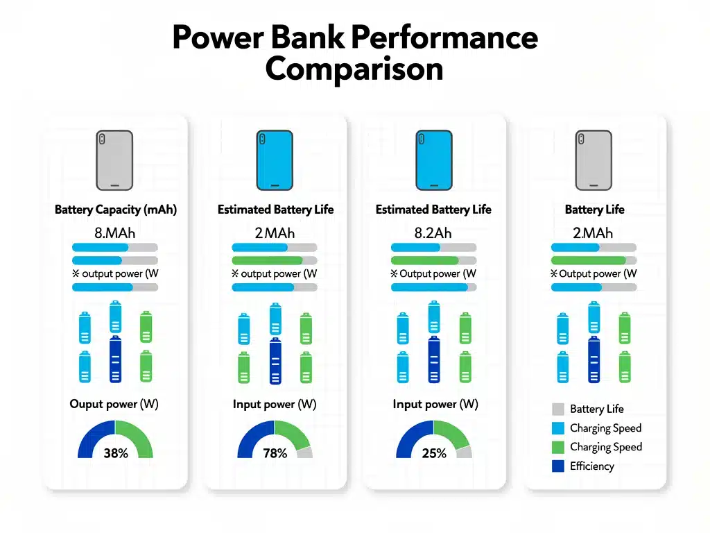 Comparison of charging speeds and battery efficiency across leading portable power banks