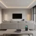 Modern living room with integrated smart home devices for 2026